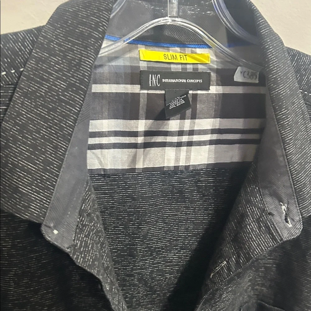 INC International Concepts Dark Gray Casual Shirt - Picture 5 of 6